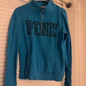 Victoria's Secret PINK Turquoise Quarter Zip